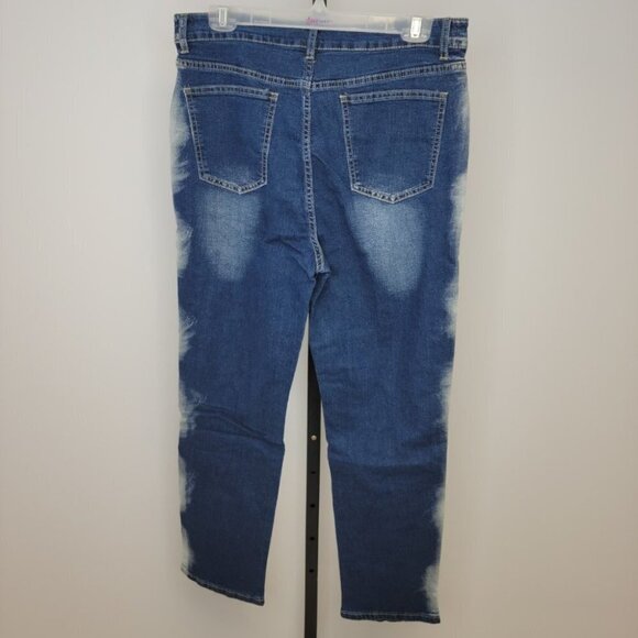 SHEIN Men's Contrast Panel Jeans - Picture 4 of 5